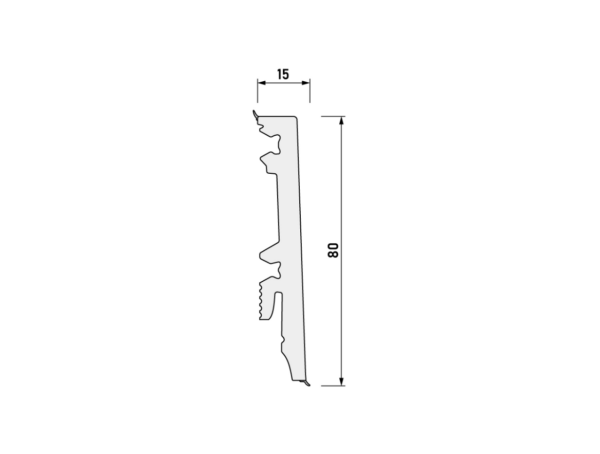 Listwa przypodłogowa PVC Masterline 80  Creativa