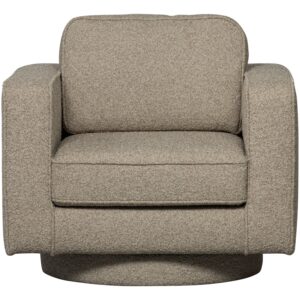 Fotel obrotowy LAZY boucle piaskowy
