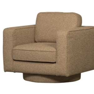 Fotel obrotowy LAZY boucle brązowy