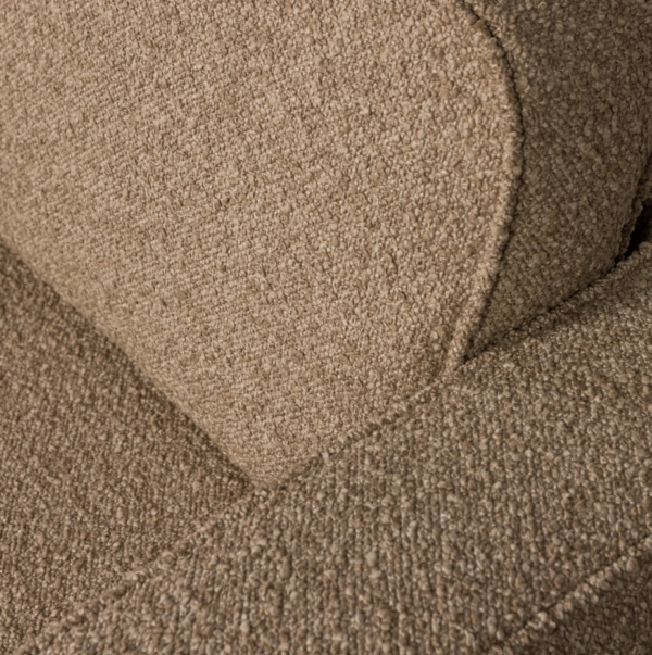 Fotel obrotowy LAZY boucle brązowy