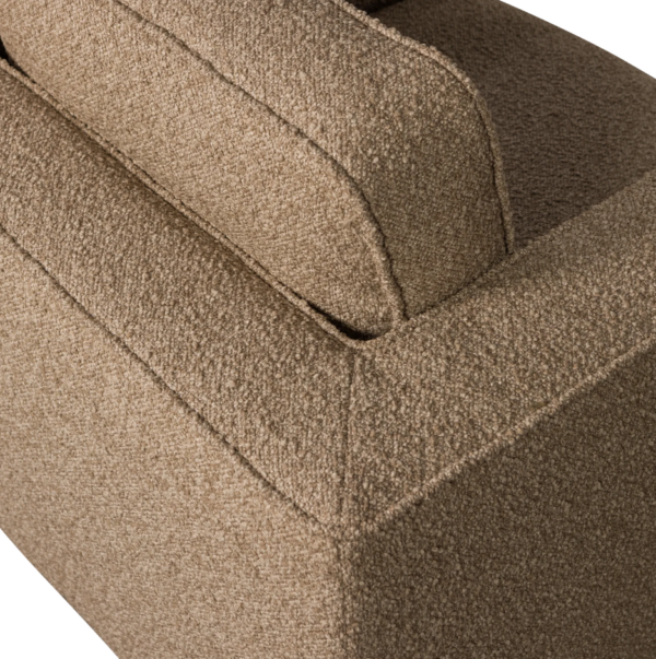 Fotel obrotowy LAZY boucle brązowy