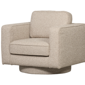 Fotel obrotowy LAZY boucle naturalny