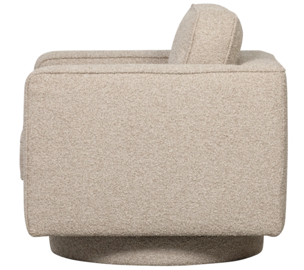 Fotel obrotowy LAZY boucle naturalny