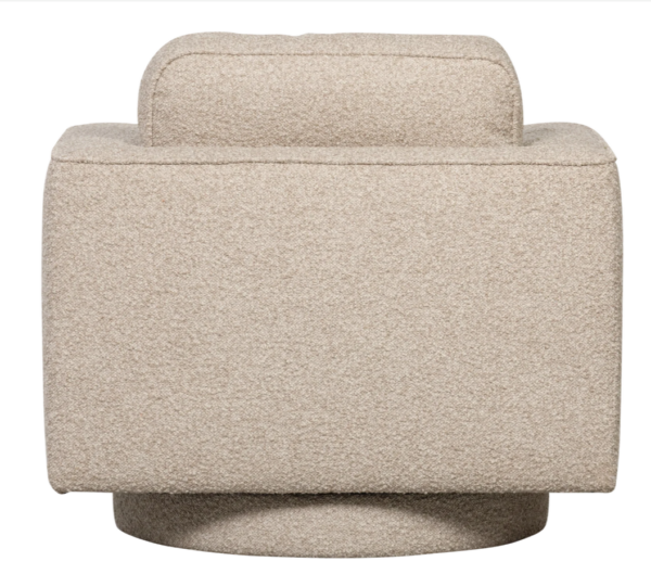Fotel obrotowy LAZY boucle naturalny