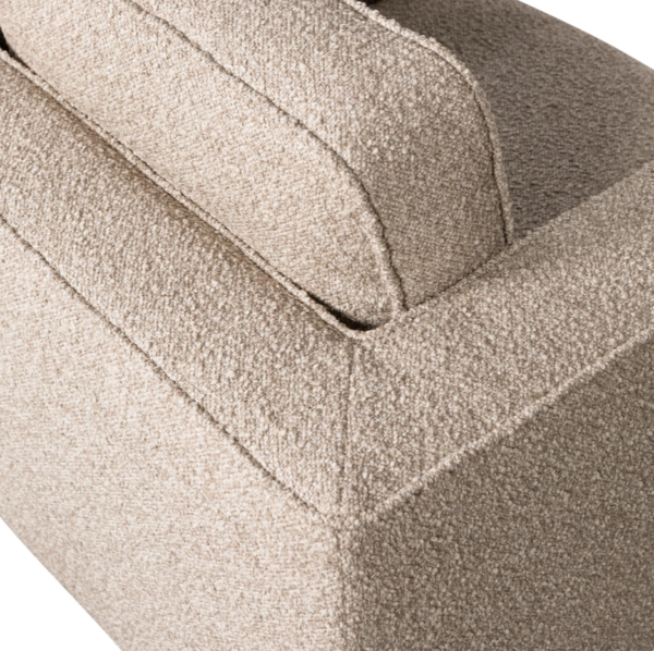 Fotel obrotowy LAZY boucle naturalny