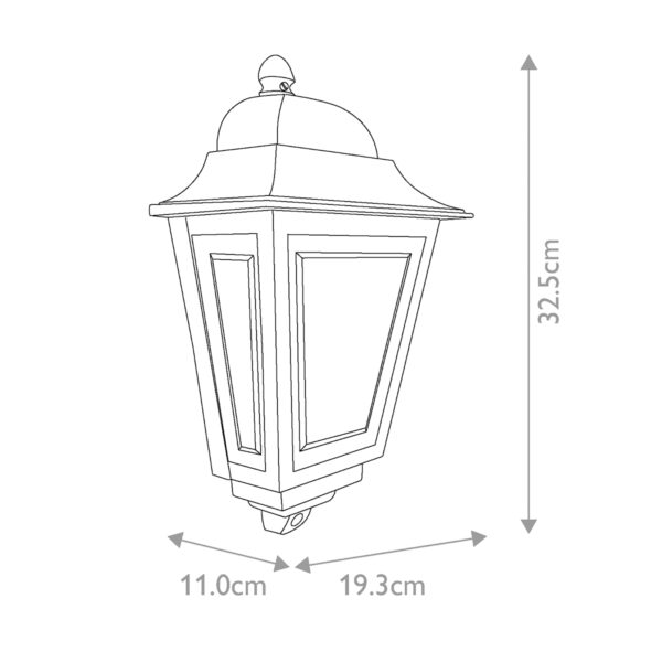Latarnia naścienna Deco Lane brązowa
