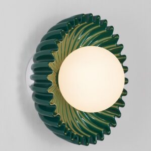 Kinkiet ceramiczny ETEL zielony