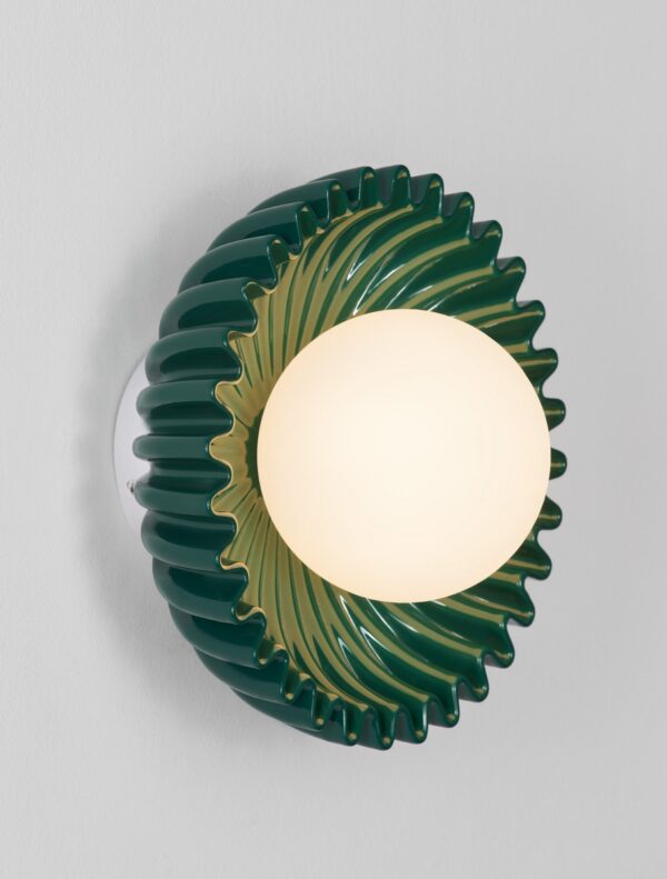 Kinkiet ceramiczny ETEL zielony