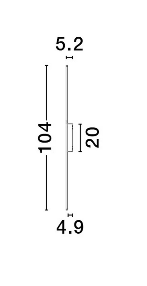 Kinkiet zewnętrzny NETH czarny 104cm