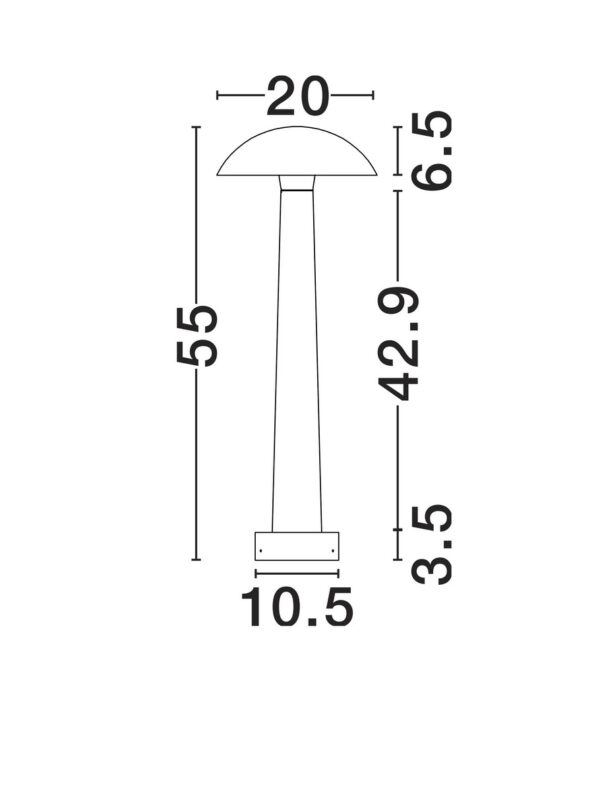 Lampa zewnętrzna URA piaskowiec 55cm