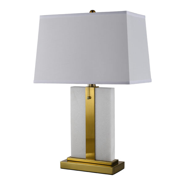 Lampa stołowa marmurowa MAYA biała