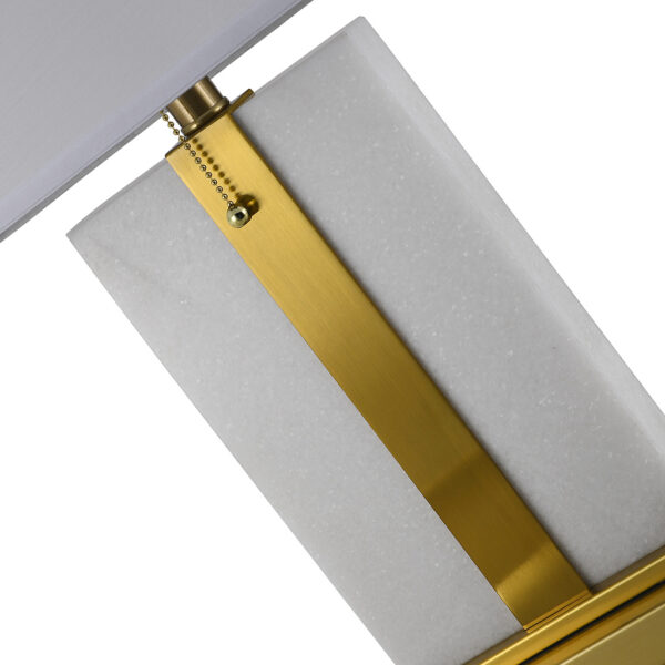 Lampa stołowa marmurowa MAYA biała