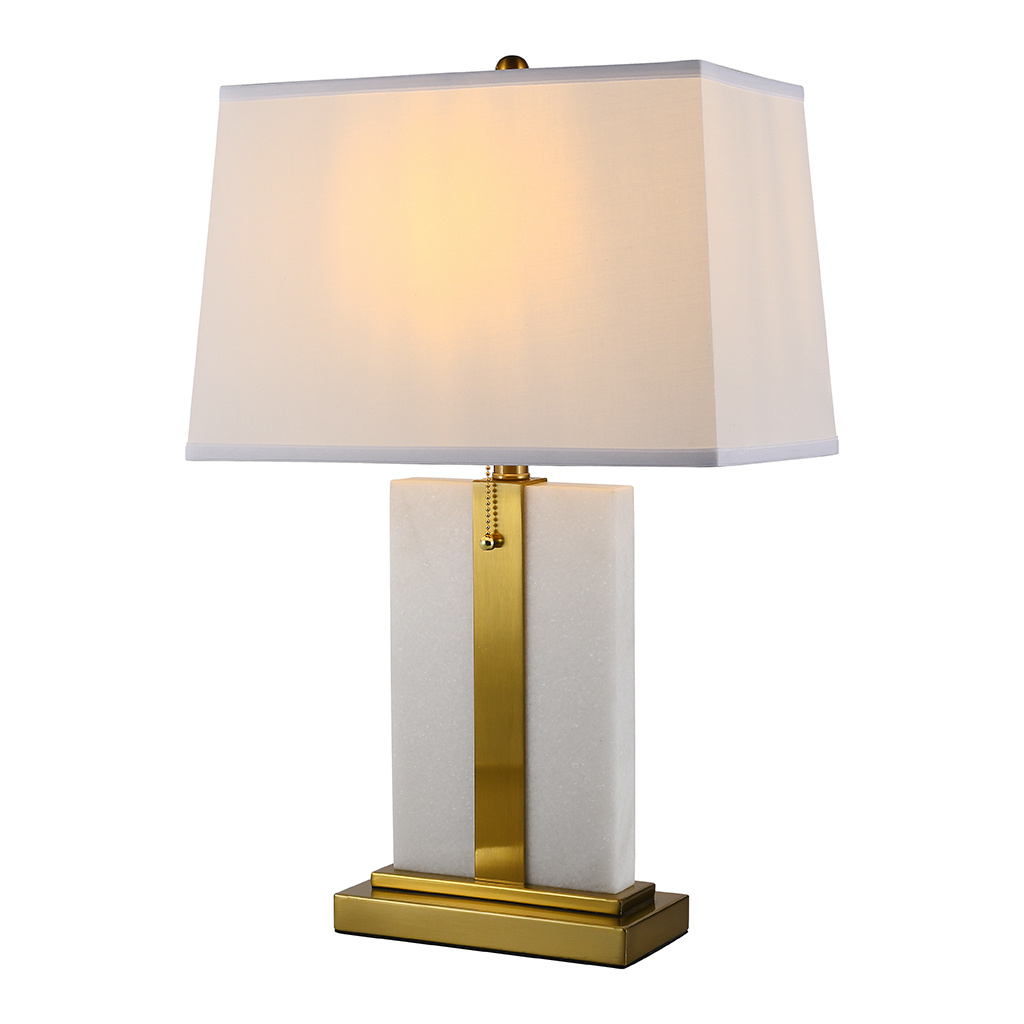 Lampa stołowa marmurowa MAYA biała