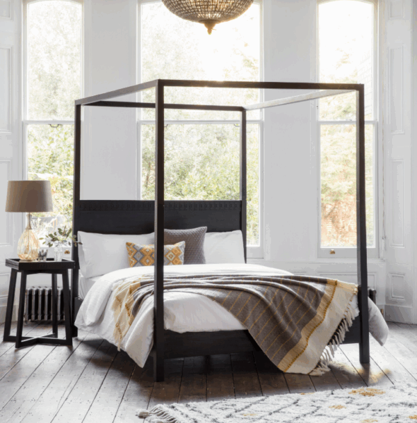 Łóżko BOHO 180cm czarne