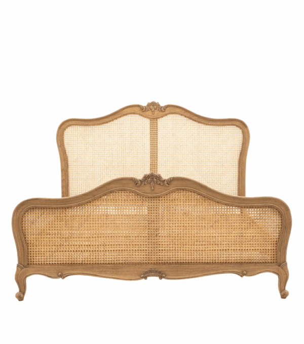 Łóżko Chic King 150 cm z plecionką