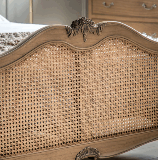 Łóżko Chic King 150 cm z plecionką