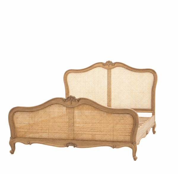 Łóżko Chic King 150 cm z plecionką