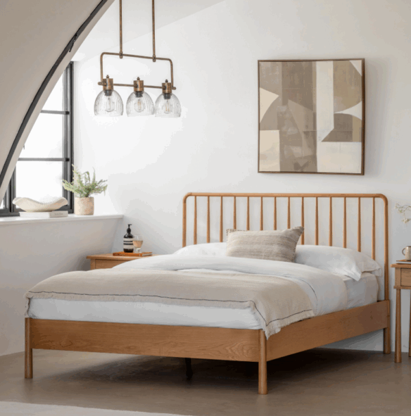Łóżko Wycombe 150cm brązowe