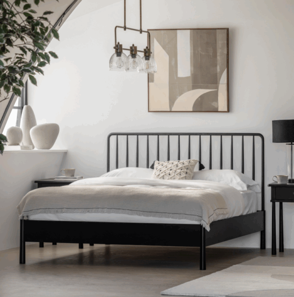 Łóżko Wycombe 150cm czarne