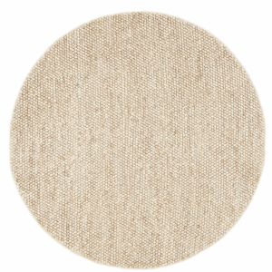 Beżowy Okrągły Dywan Pleciony - BUBBLES BEIGE ROUND R-1902