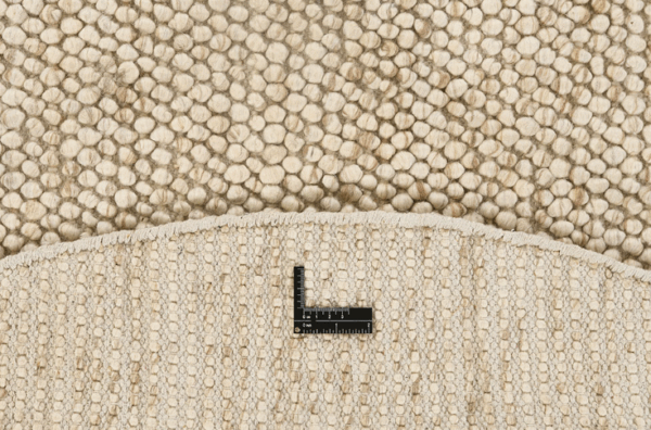 Beżowy Okrągły Dywan Pleciony - BUBBLES BEIGE ROUND R-1902