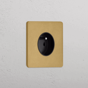 Grove Okrągły moduł gniazda francuskiego w pojedynczej ramce czarne