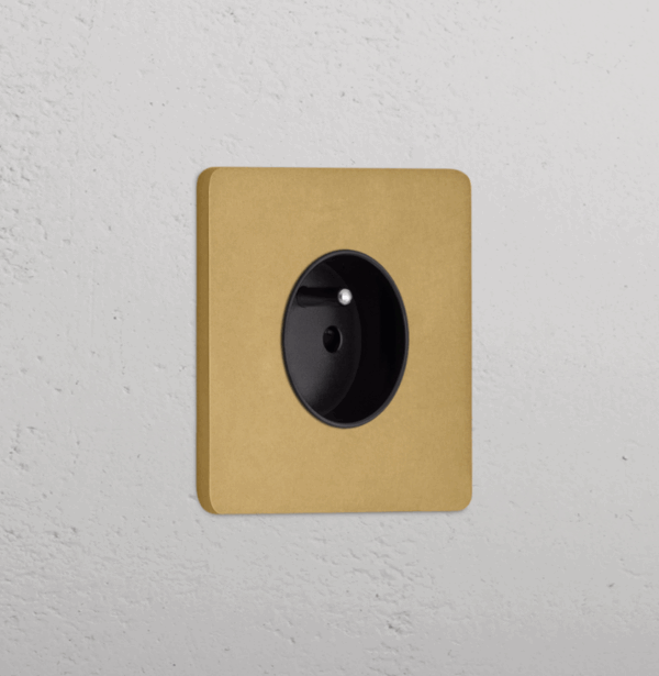 Grove Okrągły moduł gniazda francuskiego w pojedynczej ramce czarne