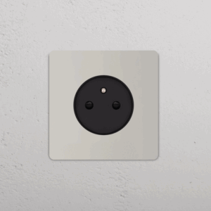 Grove Okrągły moduł gniazda francuskiego w pojedynczej ramce nikiel czarny