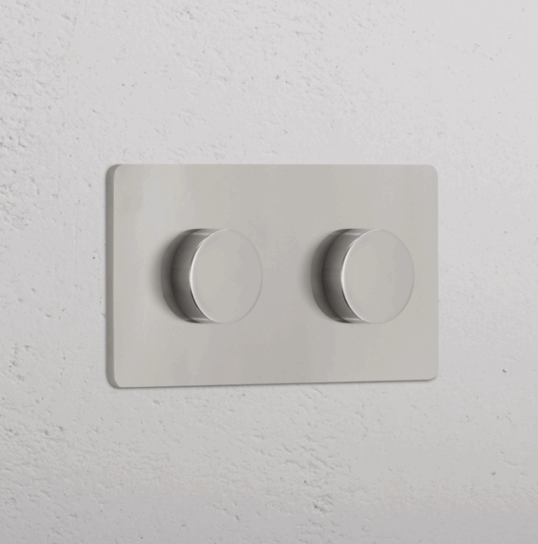 Grove Ściemniacz x 2 w podwójnej ramce nikiel