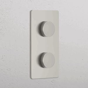 Grove Ściemniacz x 2 w podwójnej ramce pionowej nikiel