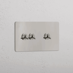 Grove Włącznik dźwigniowy 2+1 w podwójnej ramce nikiel