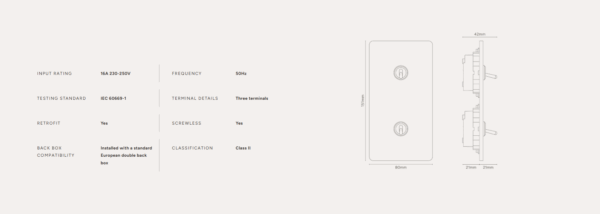 Grove Włącznik dźwigniowy x 2 w podwójnej ramce pionowej