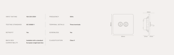 Grove Włącznik dźwigniowy x 2 w pojedynczej ramce nikiel