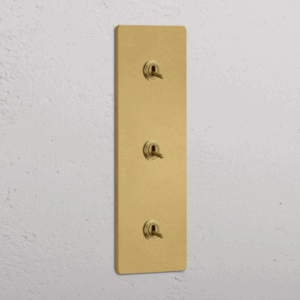 Grove Włącznik dźwigniowy x 3 w potrójnej ramce pionowej