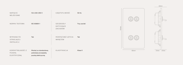 Grove Włącznik dźwigniowy x 4 w podwójnej ramce pionowej brąz