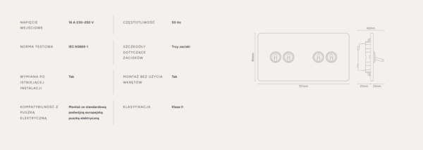 Grove Włącznik dźwigniowy x 4 w podwójnej ramce brąz