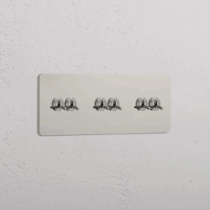 Grove Włącznik dźwigniowy x 6 w potrójnej ramce nikiel