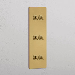 Grove Włącznik dźwigniowy x 6 w potrójnej ramce pionowej