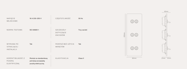 Grove Włącznik dźwigniowy x 6 w potrójnej ramce pionowej brąz