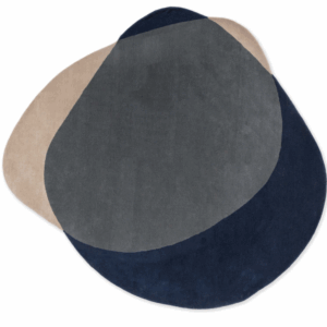 Szaro Granatowy Dywan Nieregularny - ELEMENT ARP BLUE 087608