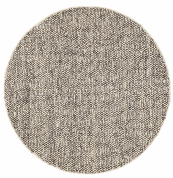 Szary Okrągły Dywan Pleciony - BUBBLES ANTRACITE ROUND R-1910