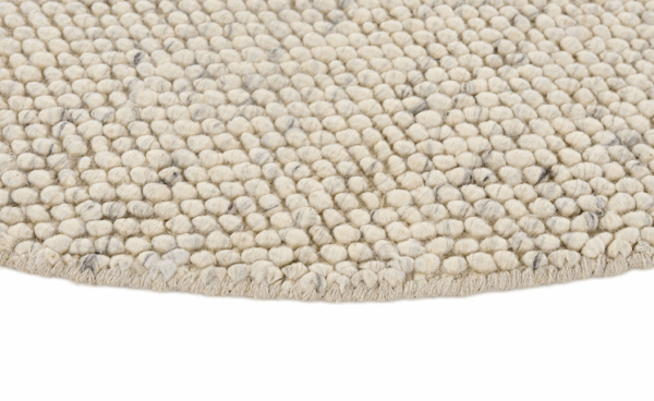 Szary Okrągły Dywan Pleciony - BUBBLES GREY ROUND R-1908