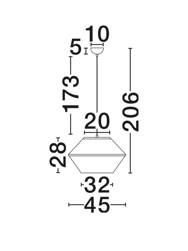 Lampa wisząca ELISS żółta
