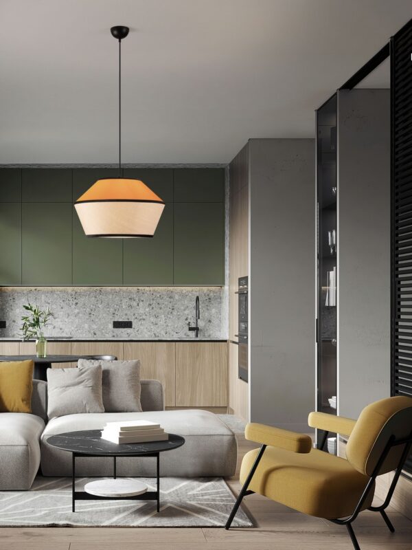 Lampa wisząca ELISS żółta