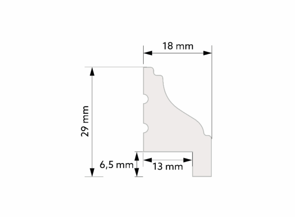 Listwa zwieńczająca boazerię TP004P malowana