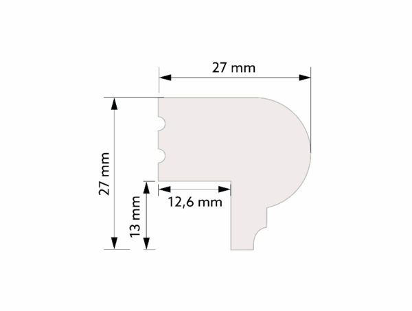 Listwa zwieńczająca boazerię TP005P malowana
